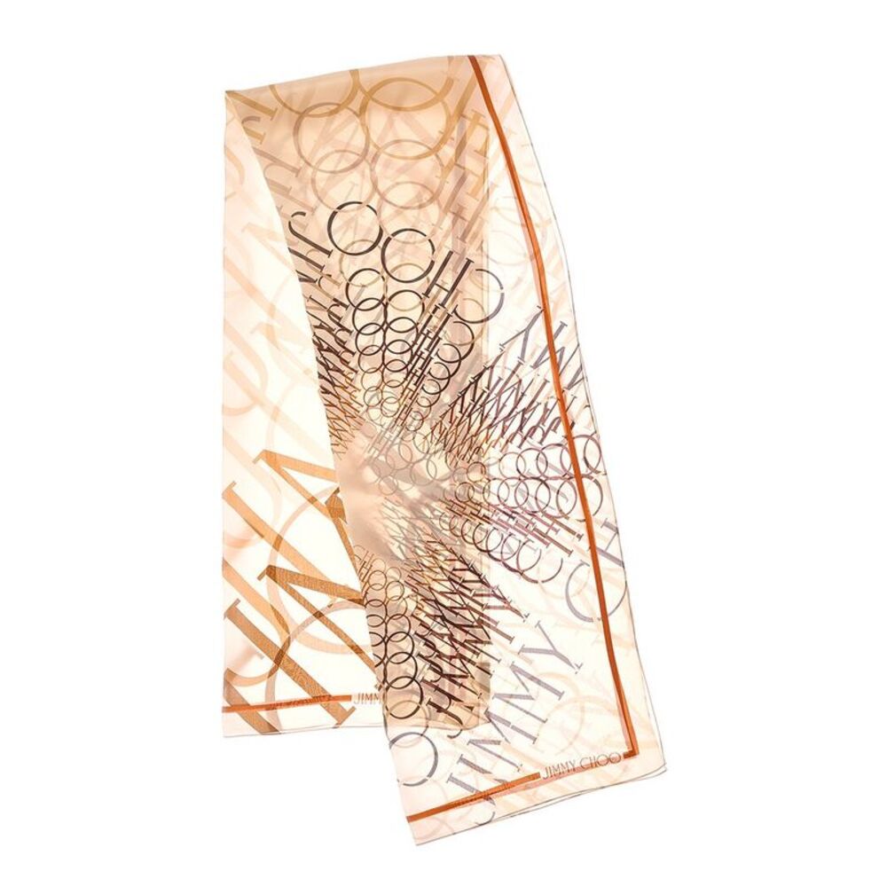 Jimmy Choo Silk Scarf, Beige